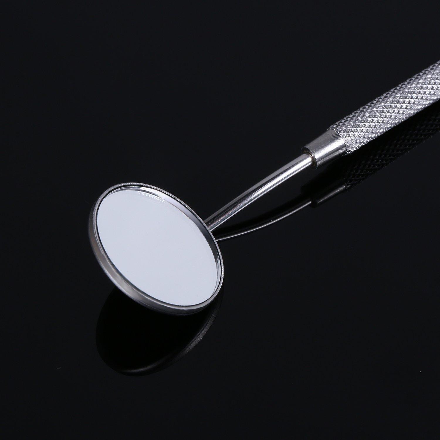 Boao 2 Pieces Eyelash Extension Mirror Detachable Mini Mirrors Stainless  Steel Beauty Tools for Observing Small Details