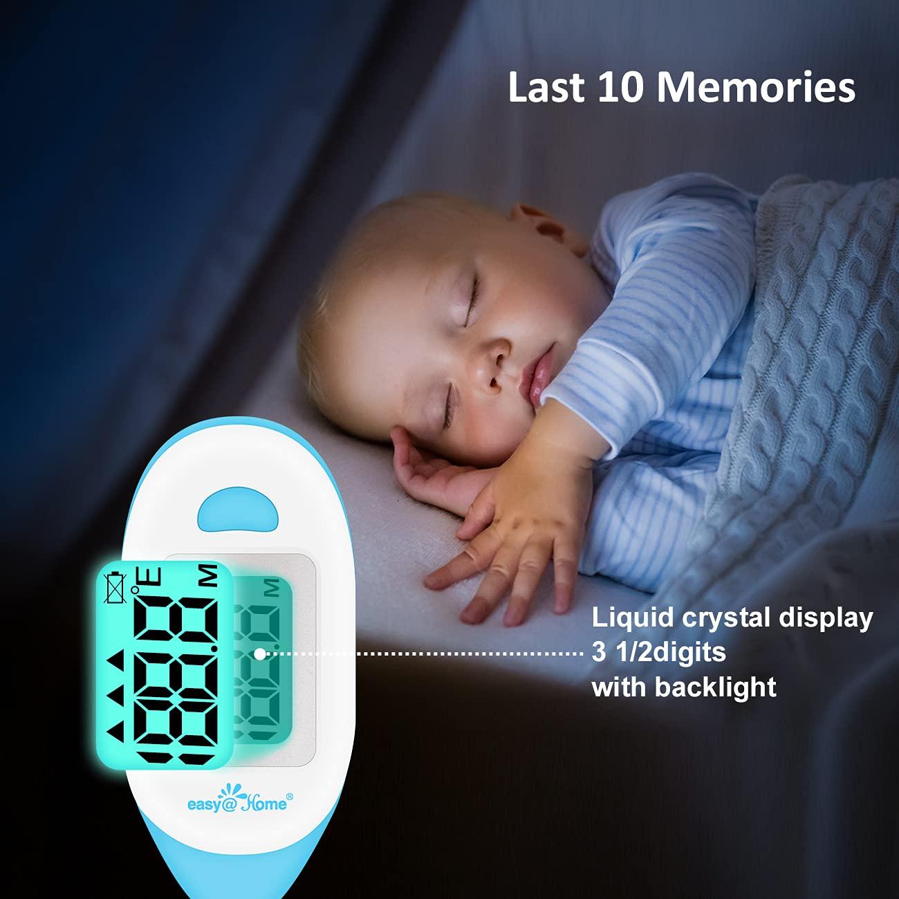 Baby Rectal Thermometer with Fever Indicator EasyHome Perfect Newborn