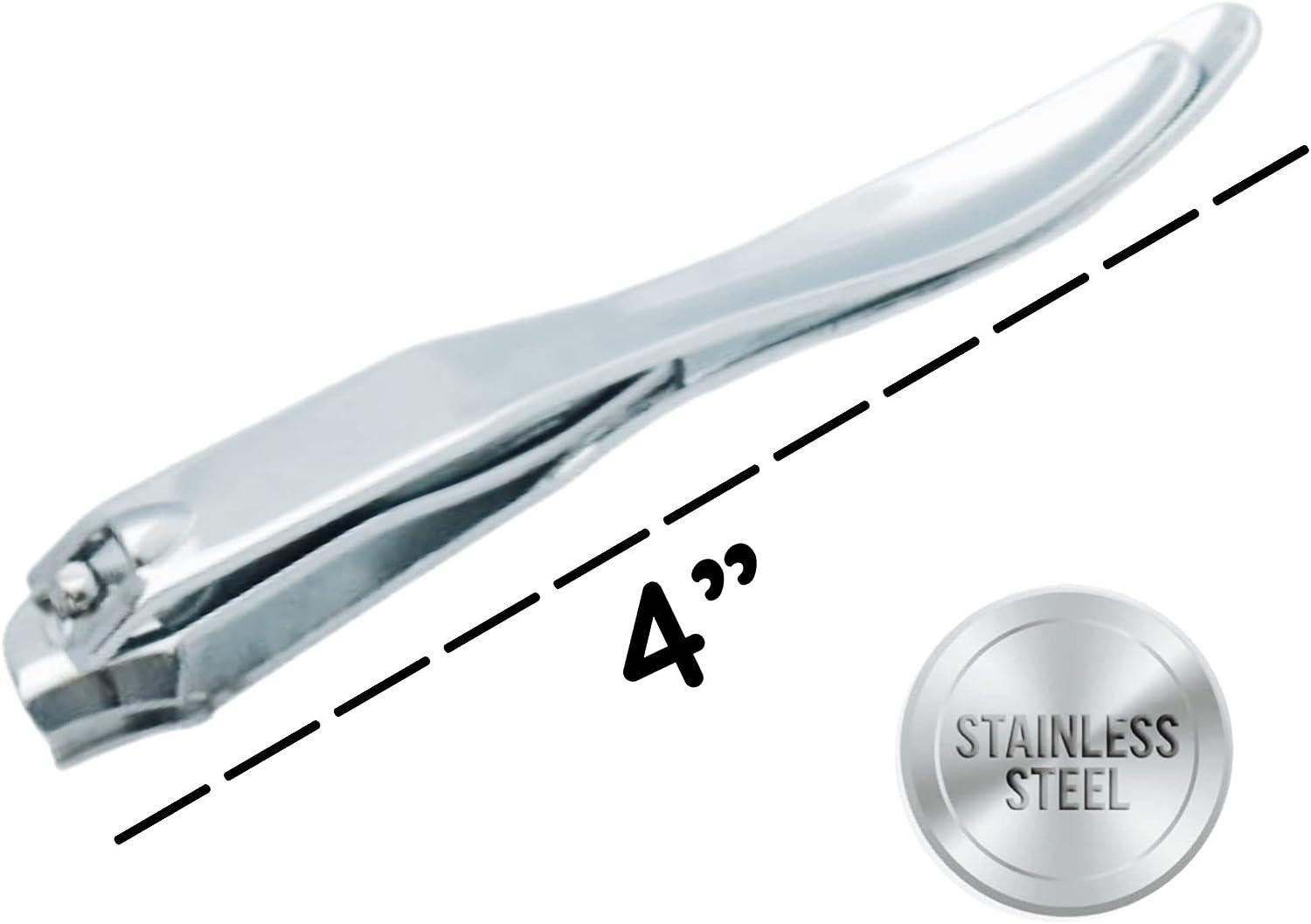 Stainless Steel Side Nail Clipper for Fingernails and Toenails
