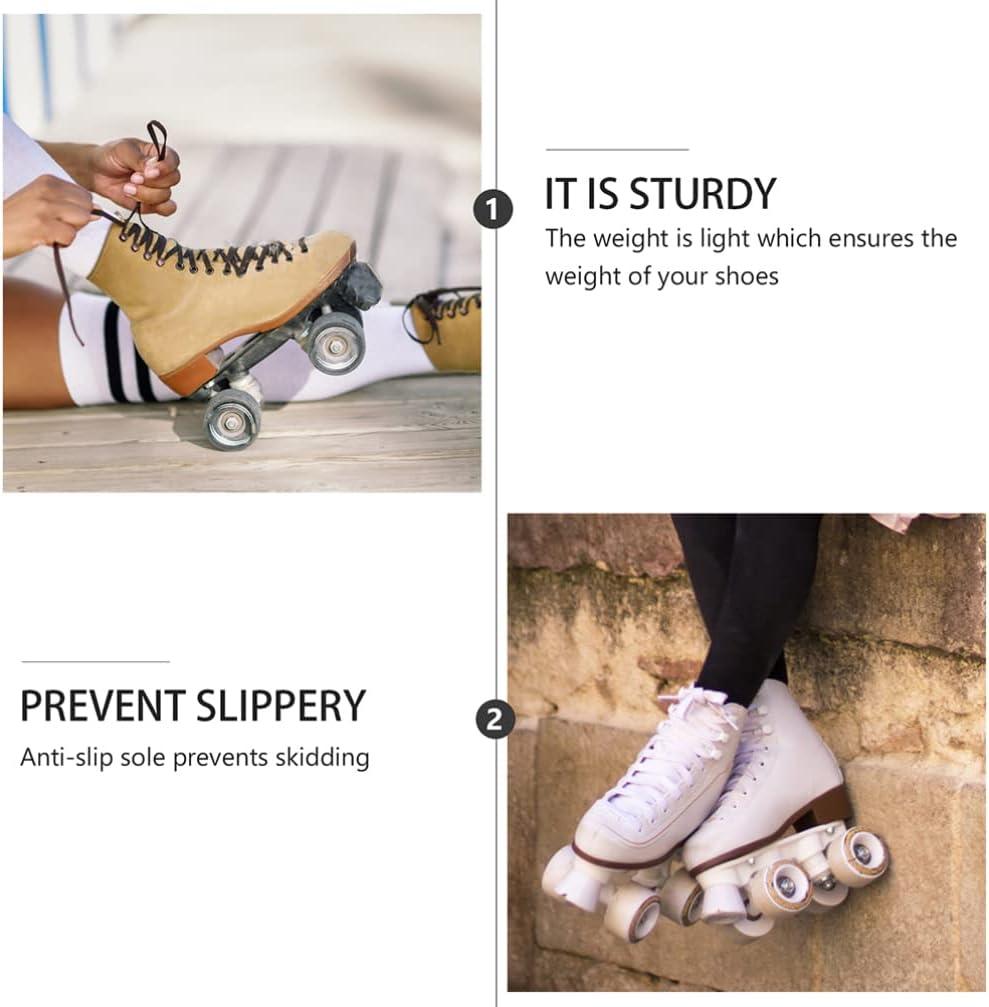 Abaodam Rubber Brake Block Stoppers PU Roller Skate Toe Stoppers Black