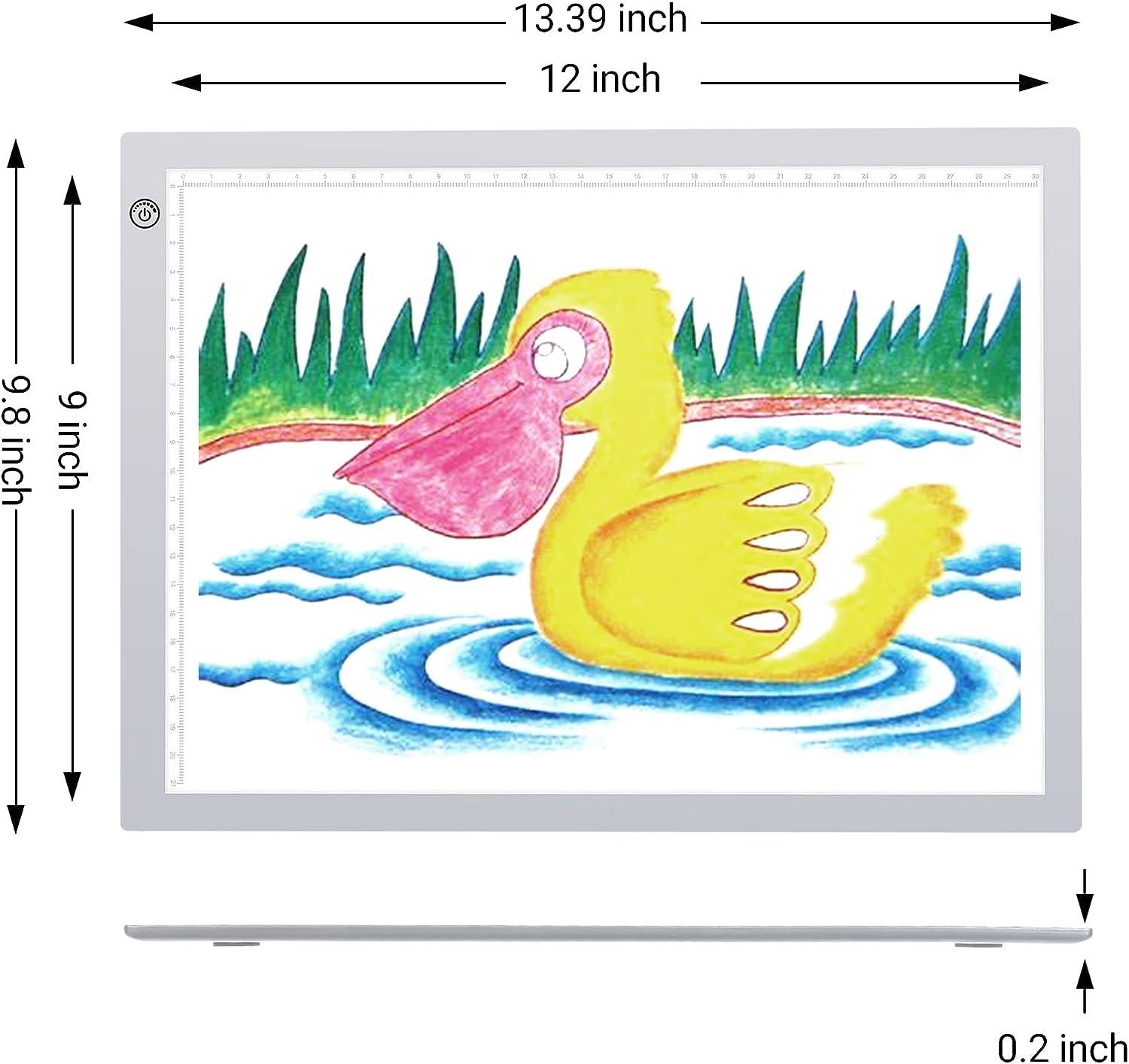 RTjoy A4 LED Light Pad, USB Powered Drawing Board, Adjustable Brightness  Tracing Box Ideal for Diamond Painting, Weeding Vinyl, Viewing Slides