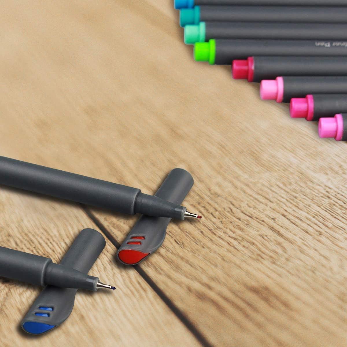 24 Fineliner Color Pens Set, Taotree Fine Line Colored Sketch Writing Drawing Pens