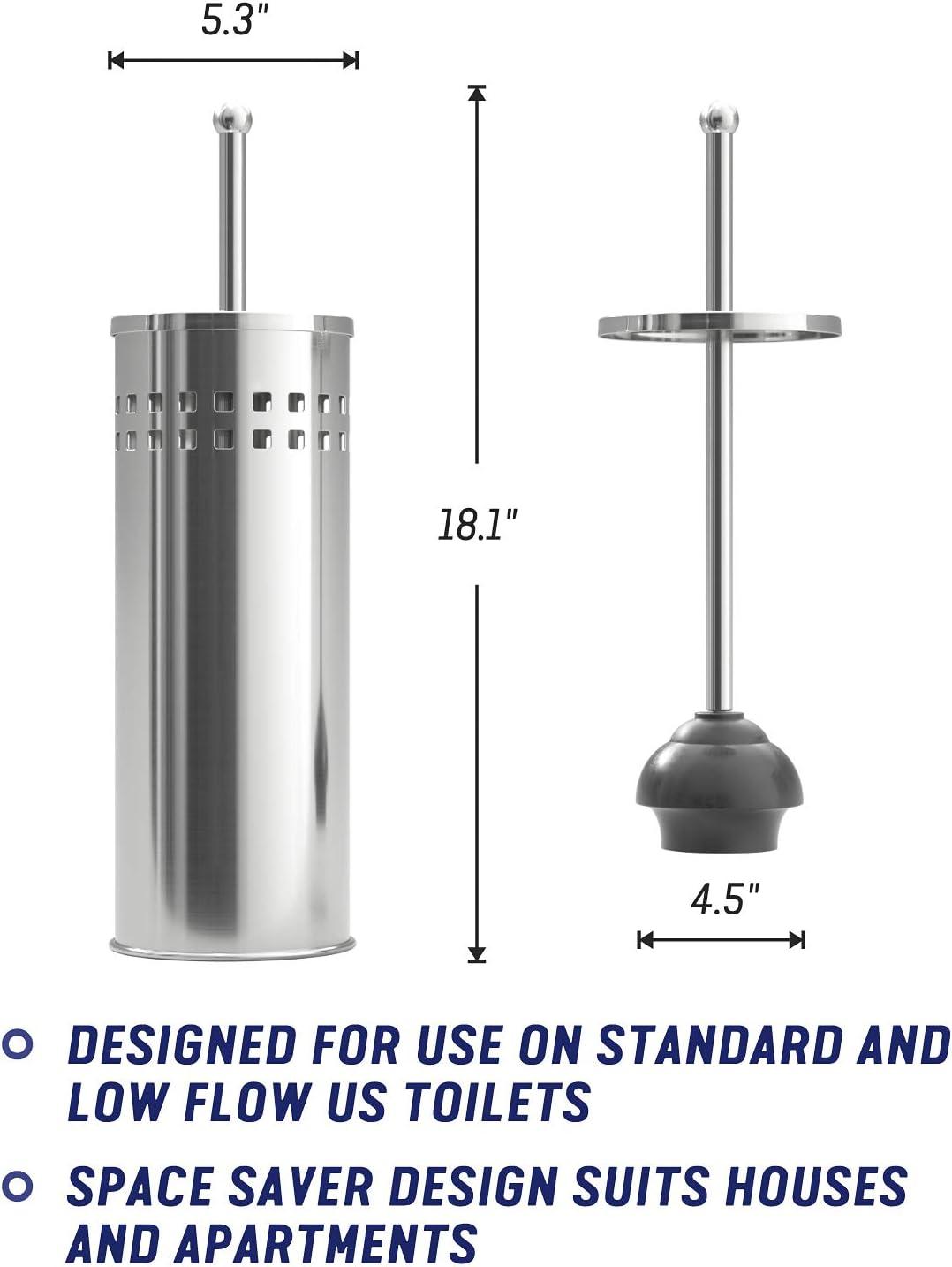 Tiasablu Plunger with Concealed Holder - Heavy Duty Plunger for Toilet ...