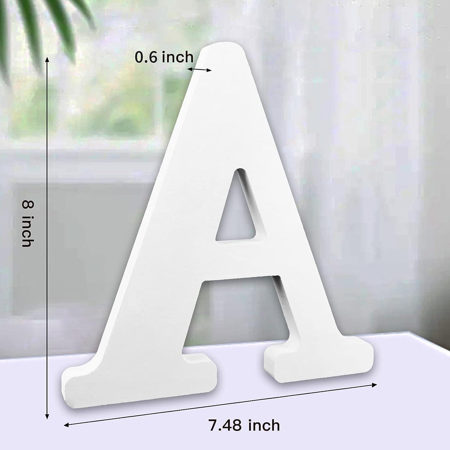 AOCEAN 4 Inch White Wood Letters Unfinished Wood Letters for Wall Decor  Decorative Standing Letters Slices Sign Board Decoration for Craft Home  Party