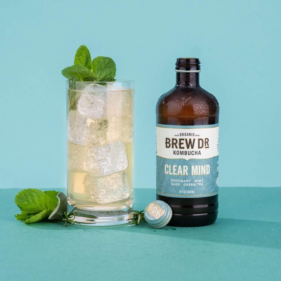 Brew Dr. Kombucha Clear Mind 14oz Refreshing and Organic Kombucha Drink