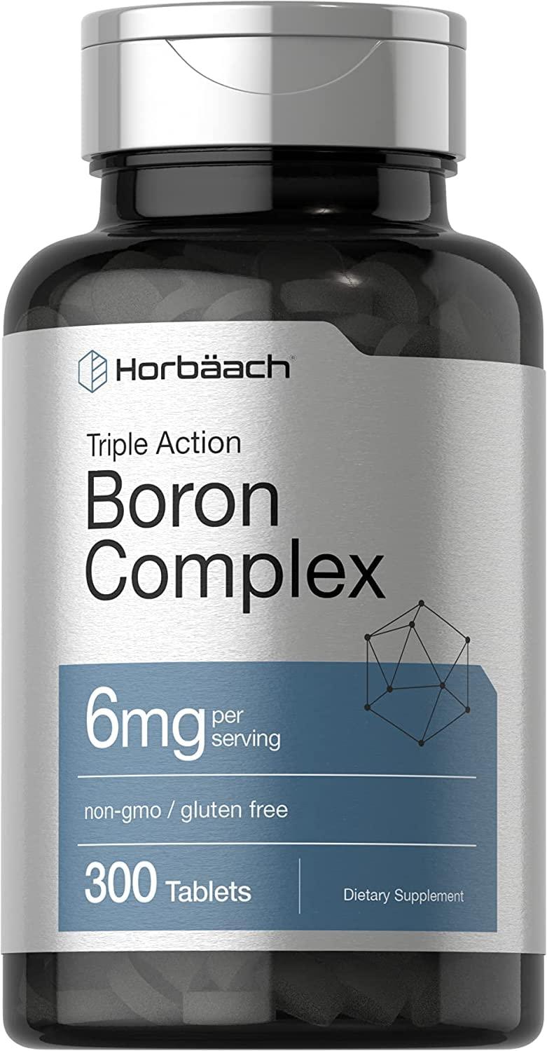 Triple Boron Complex 6mg Supplement 300 Vegetarian Tablets NonGMO