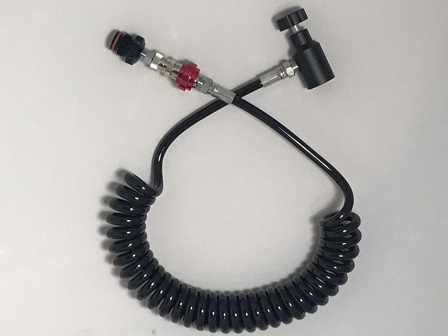 WaveToGo Paintball Remote Line Coil with Slide Check Black