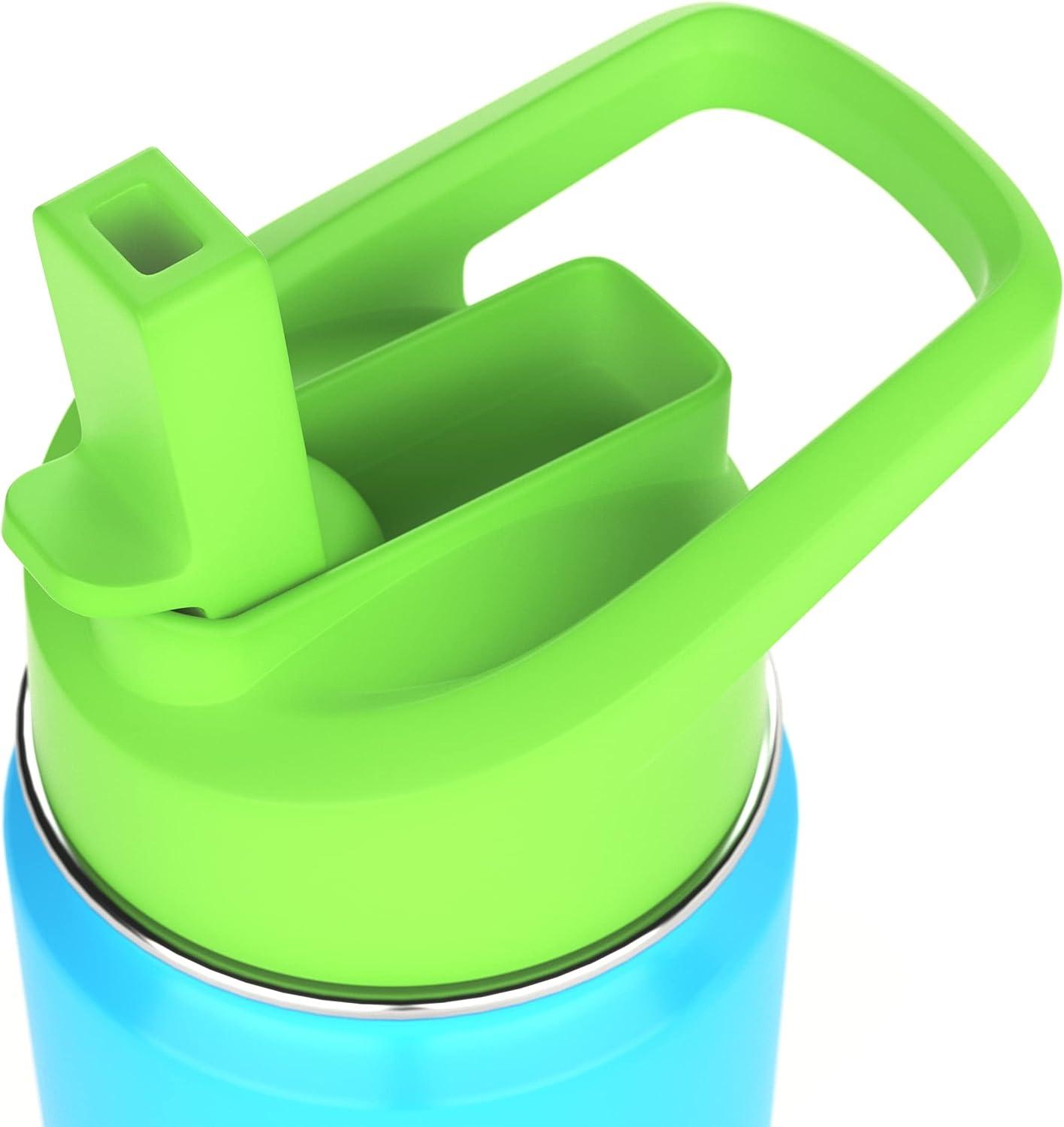 Green Kids Water Bottle Replacement Lid Leak Proof & Easy Sip (Lid Only)