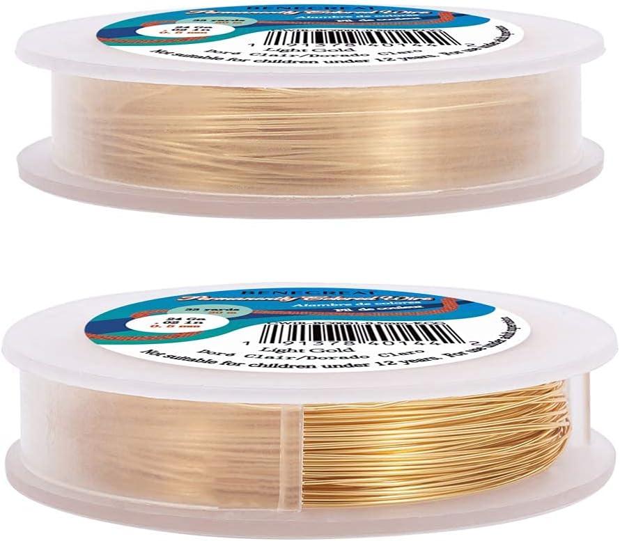 BENECREAT 22 Gauge 55 Yards Jewelry Beading Wire Tarnish Resistant Copper  Wire for Beading Wrapping and Other Jewelry Craft Making
