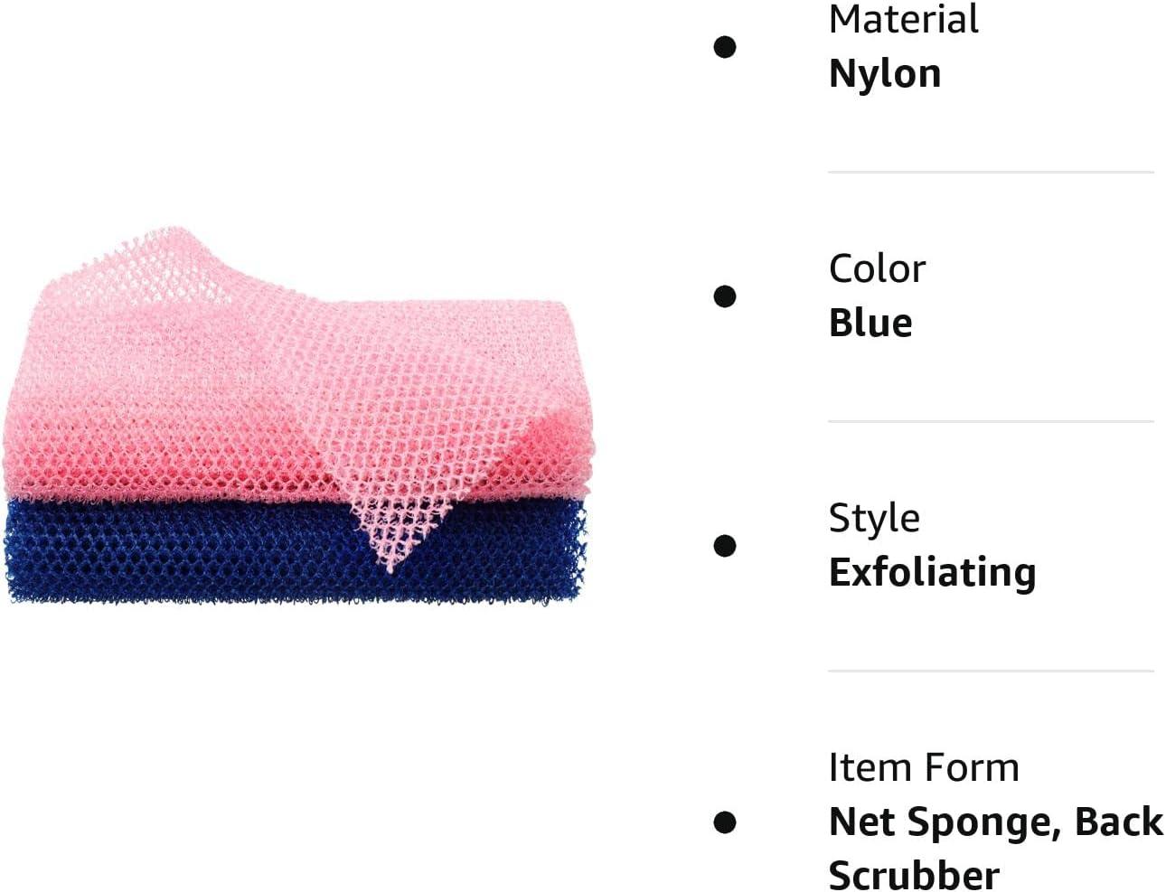  2 Pcs African Net Sponge,African Exfoliating Net,Exfoliating  Bath Sponge,Bath Towels,Nylon Net,Wash Cloths,Back Scrubber for Shower,Skin  Smoother for Daily Use or Stocking Stuffer(Blue,Pink） : Beauty & Personal  Care
