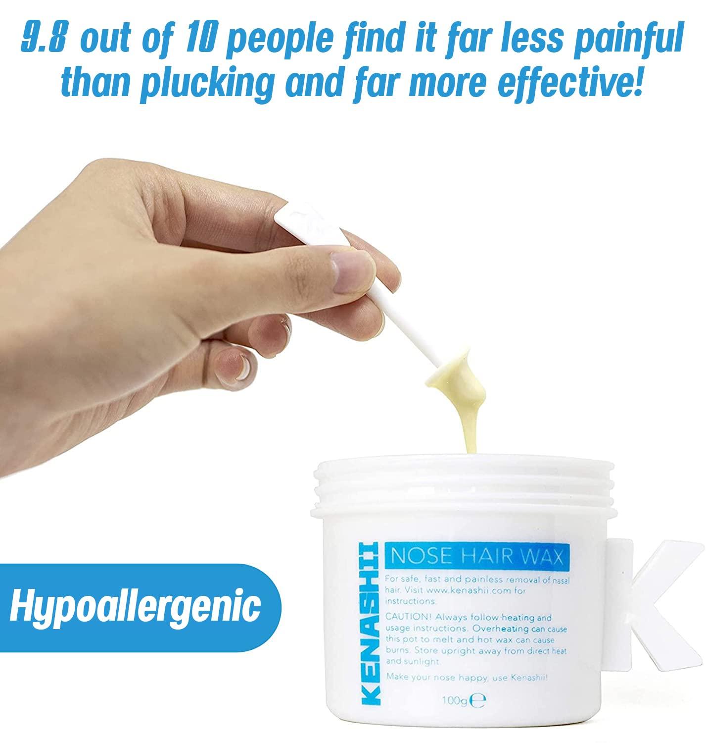 Nose Waxing Wax from Kenashii, 100g / 3.5 oz of Hypoallergenic Wax for