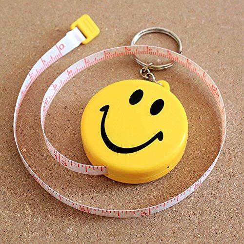 60 inches Tape Measure for Body Measurements Smile Shape Retractable Dual  Sided Inch and Centimeter Keychain