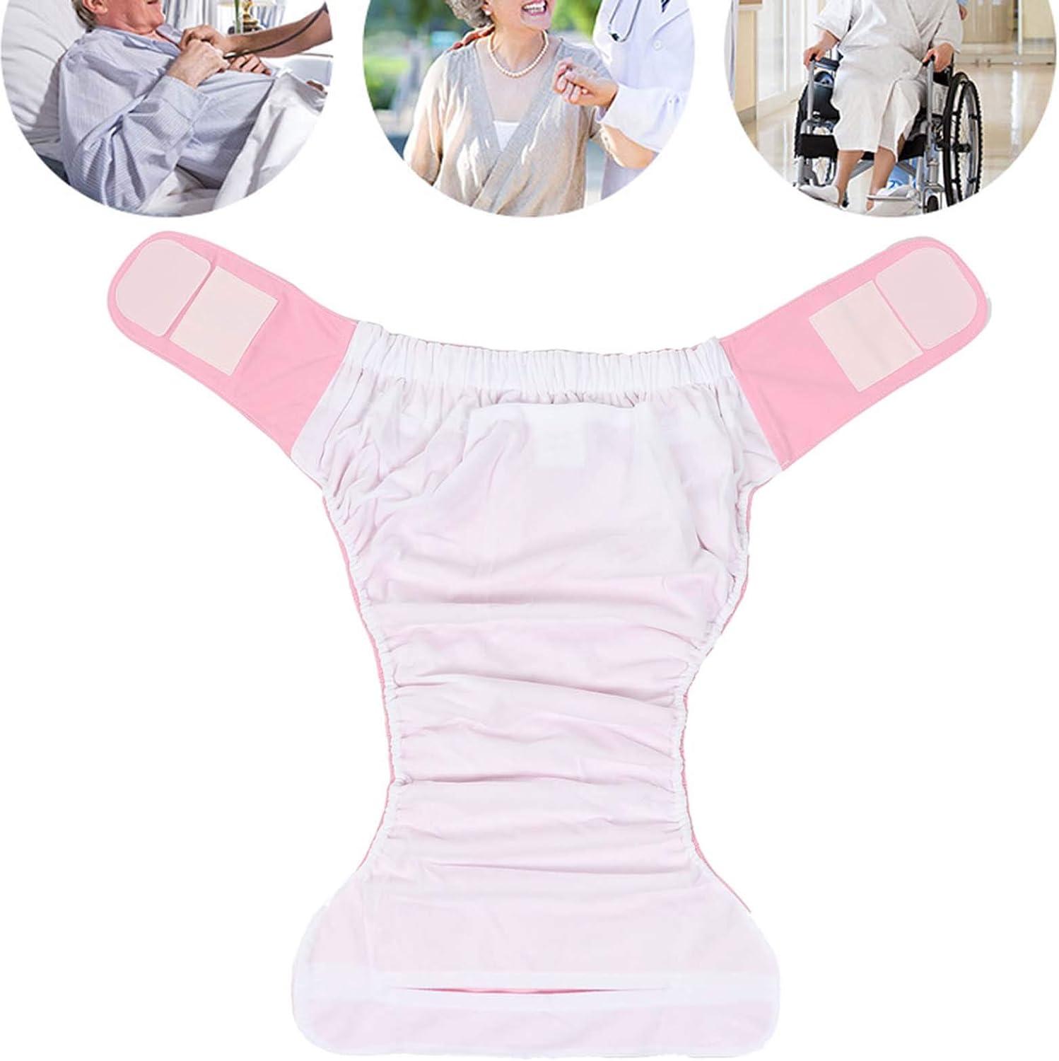 Adult Pink Cloth Diapers Waterproof Reusable Elderly Swim