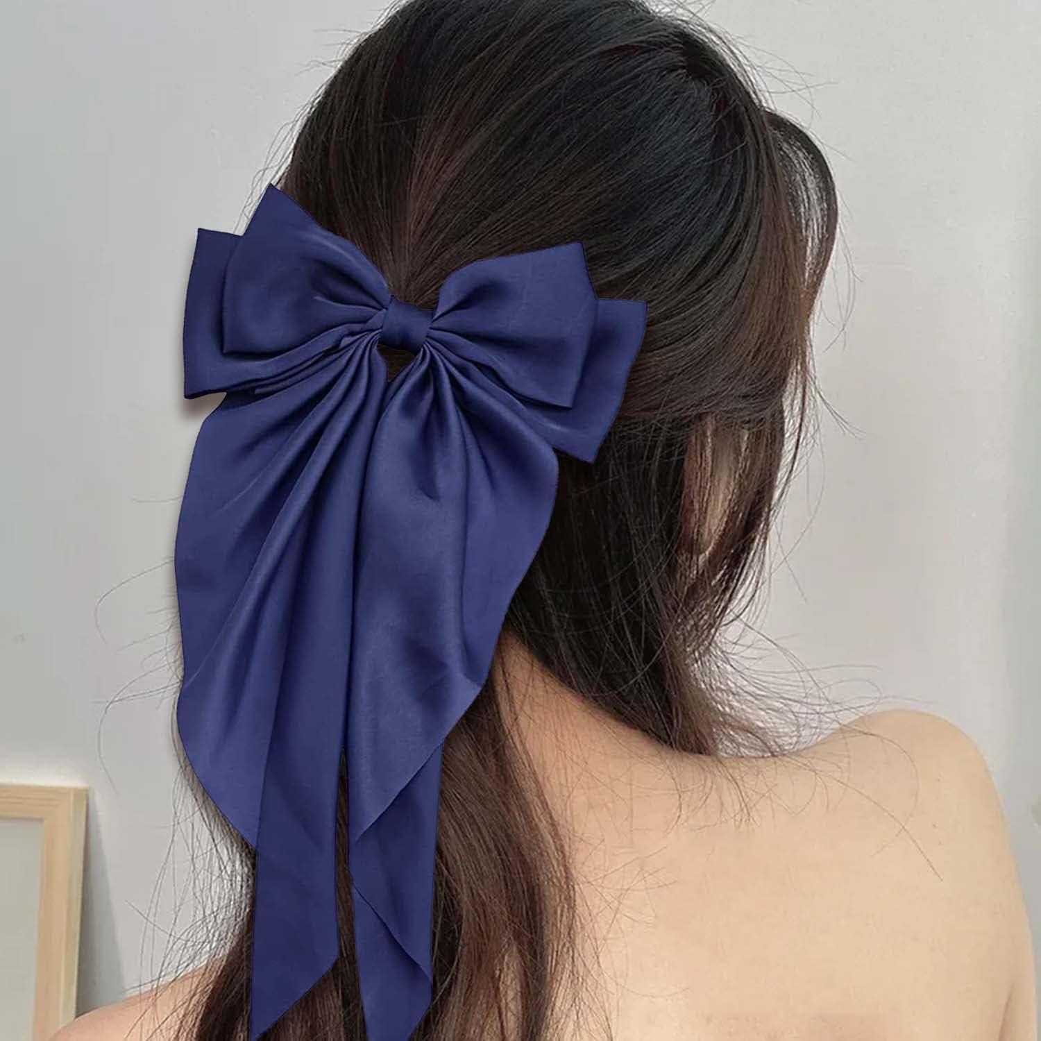 2pcs Ballet Style Simple Hair Clip With Ribbon Bow For Women