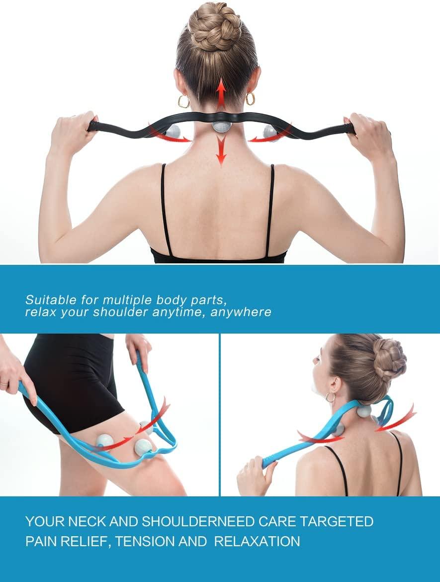 Multifunctional Manual L Massager To Soothe Neck Muscles Exercise Blocks