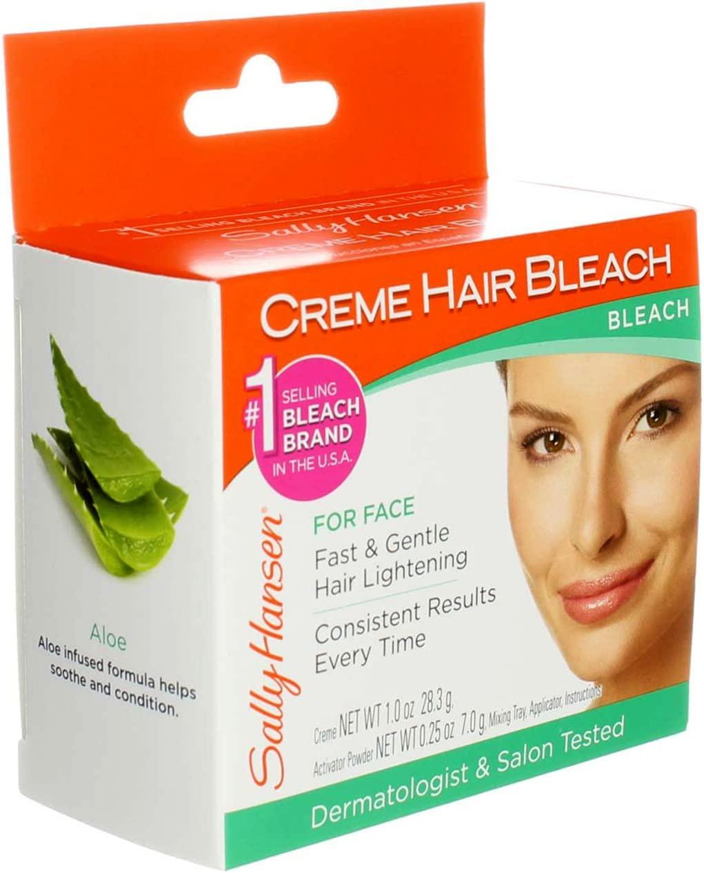 Sally Hansen Face Bleaching Cream (2 Pack) Gentle Facial Hair Lightening Solution