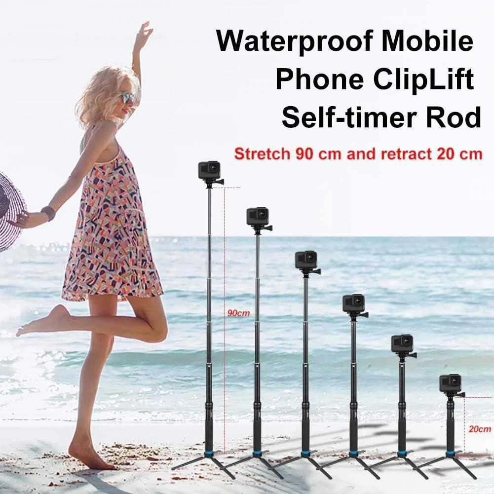 AFAITH Selfie Stick para GoPro Hero 11 10 9 8 7 6 5 4 Mini Max Session,  Insta360, DJI OSMO Cámara de acción, aleación de aluminio GoPro Selfie  Stick