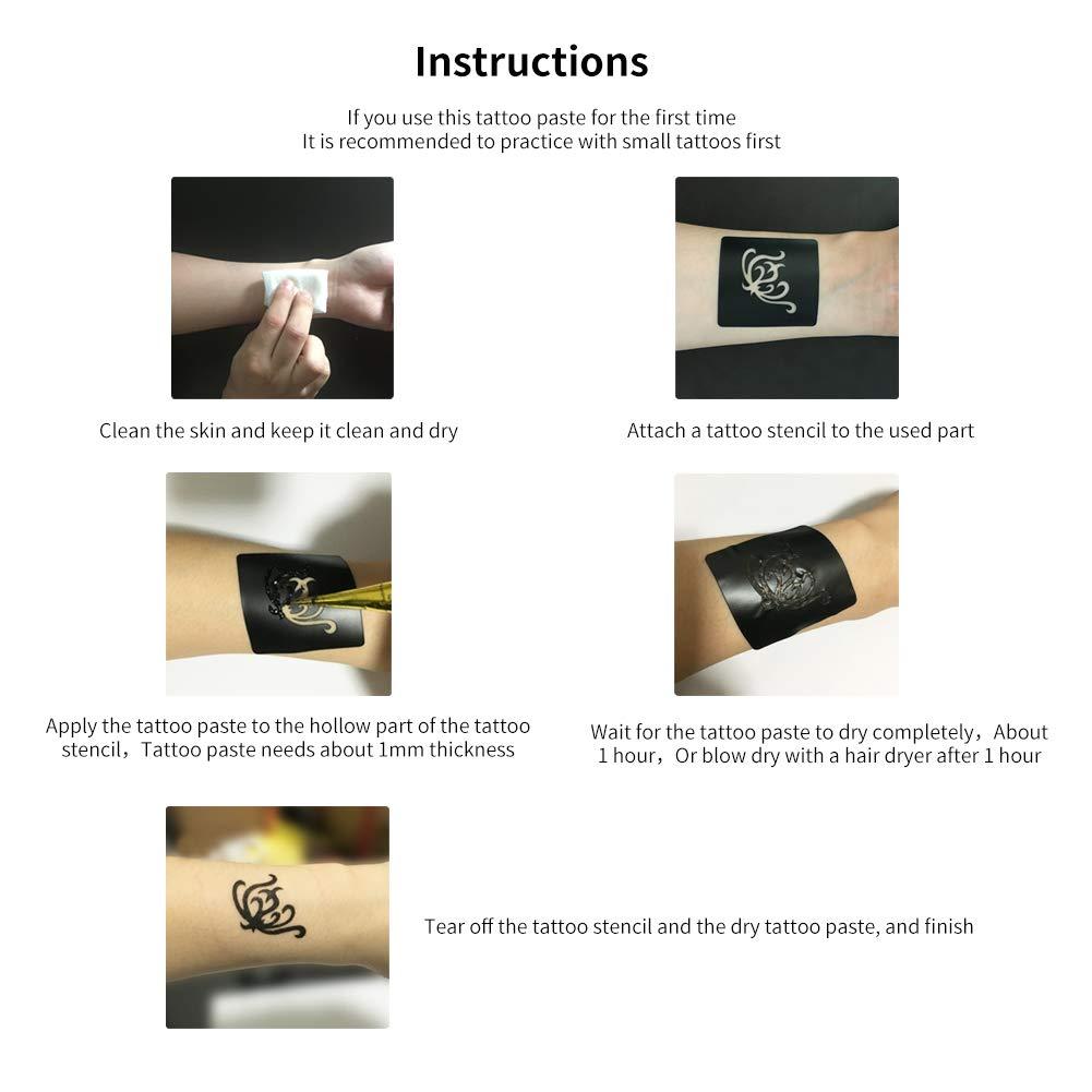 11 Sheet of 84 Tattoo Patterns Tattoo Stencils Kit 6 Pcs 3 Colors