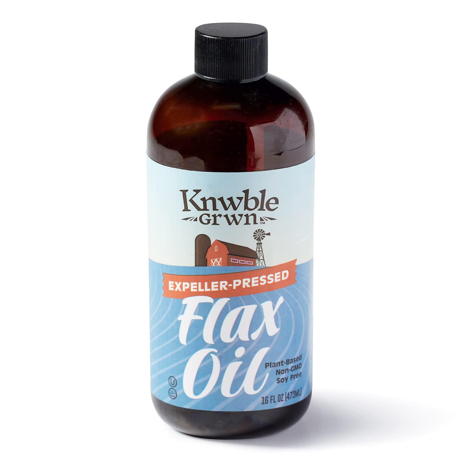 KNWBLE GRWN Pure Flaxseed Oil, Fresh, Expeller Pressed, PlantBased