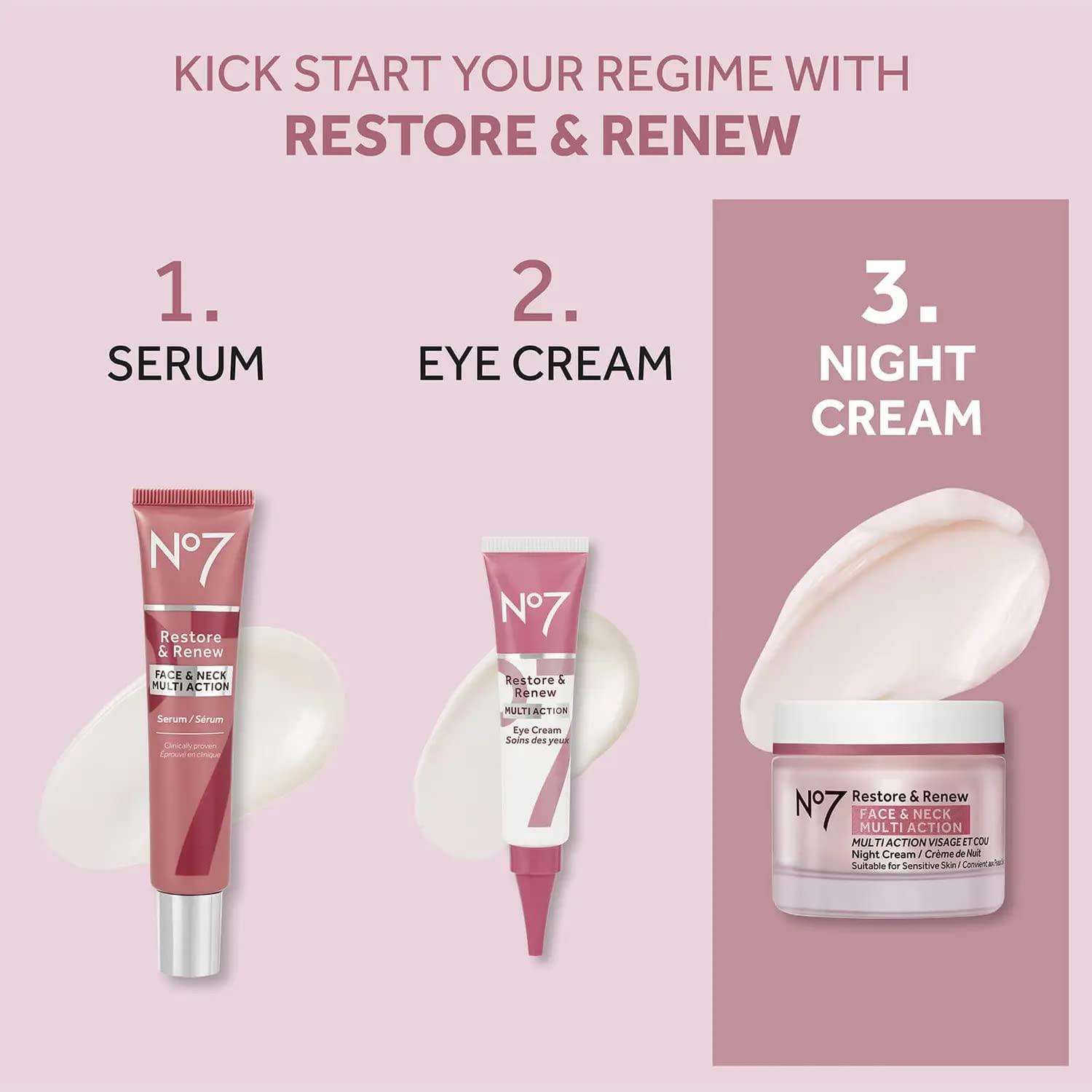 No7 Restore Renew Multi Action Face Neck Night Cream