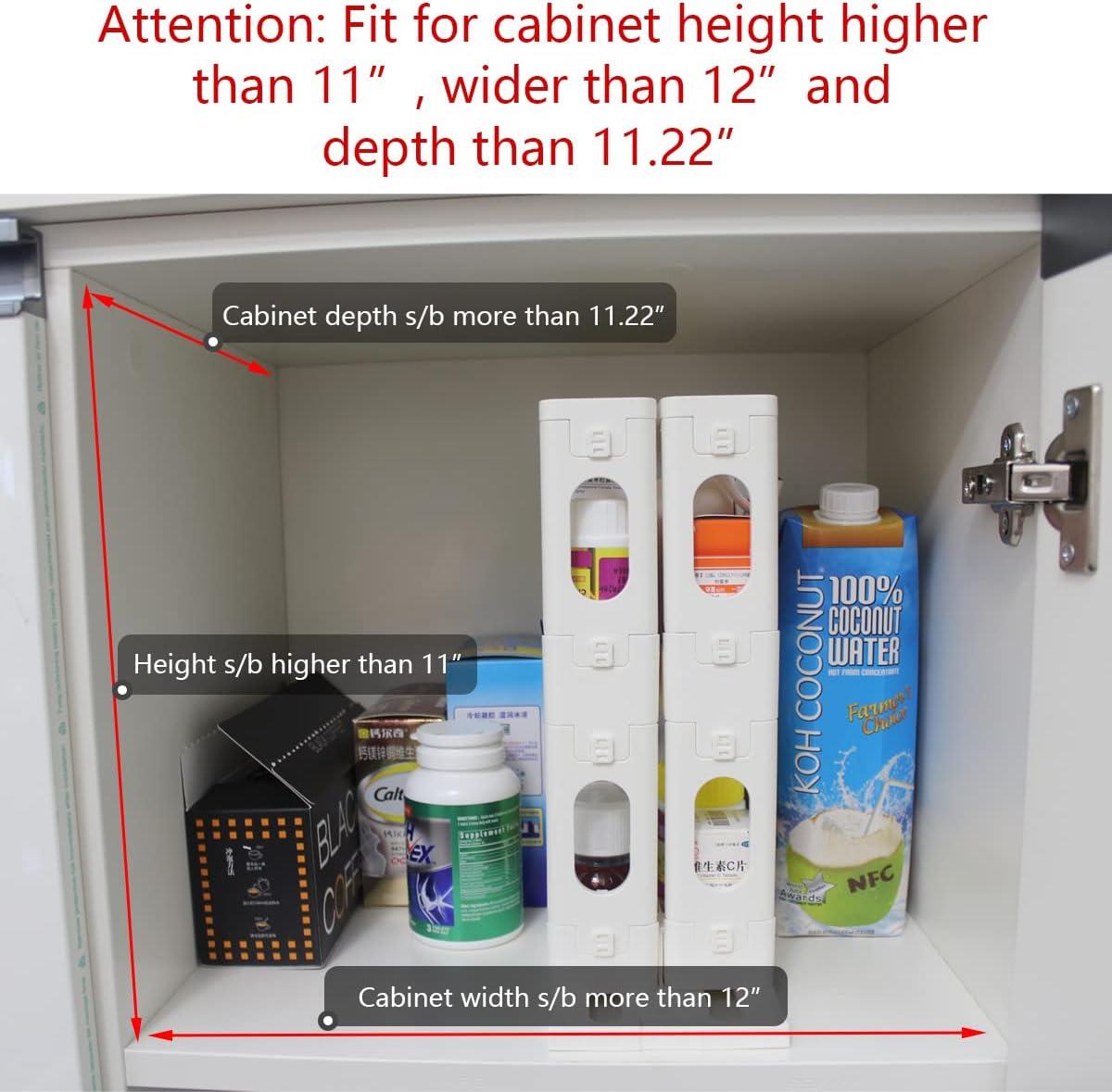 Dutiplus Medicine Cabinet Organizer 2-Tier Pull-and-Rotate Shelf Storage  Rack Organizer for Holding Vitamins, Supplements Cosmetics 11 H x 4.1 W x  11.25 L