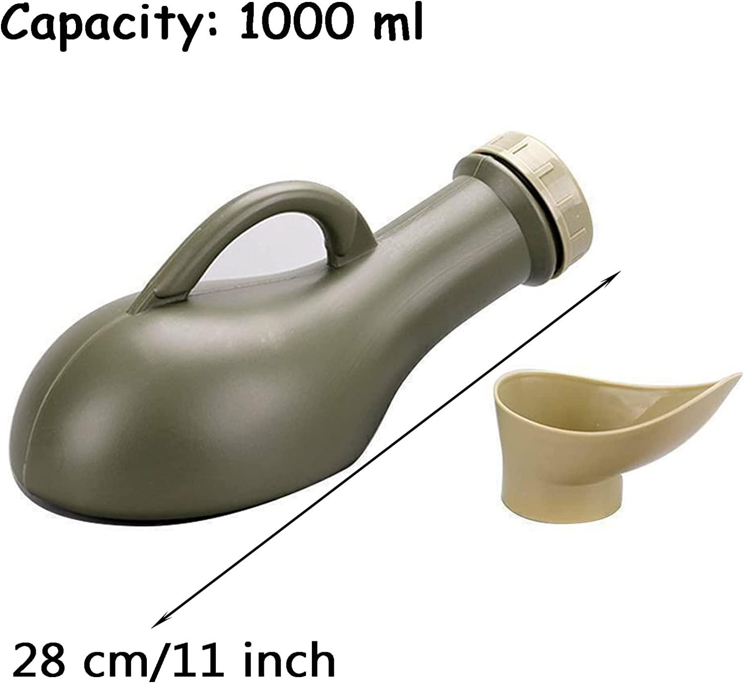 NUOMI Unisex Urinal Bottle Portable Pee Bottle with a Lid and Funnel