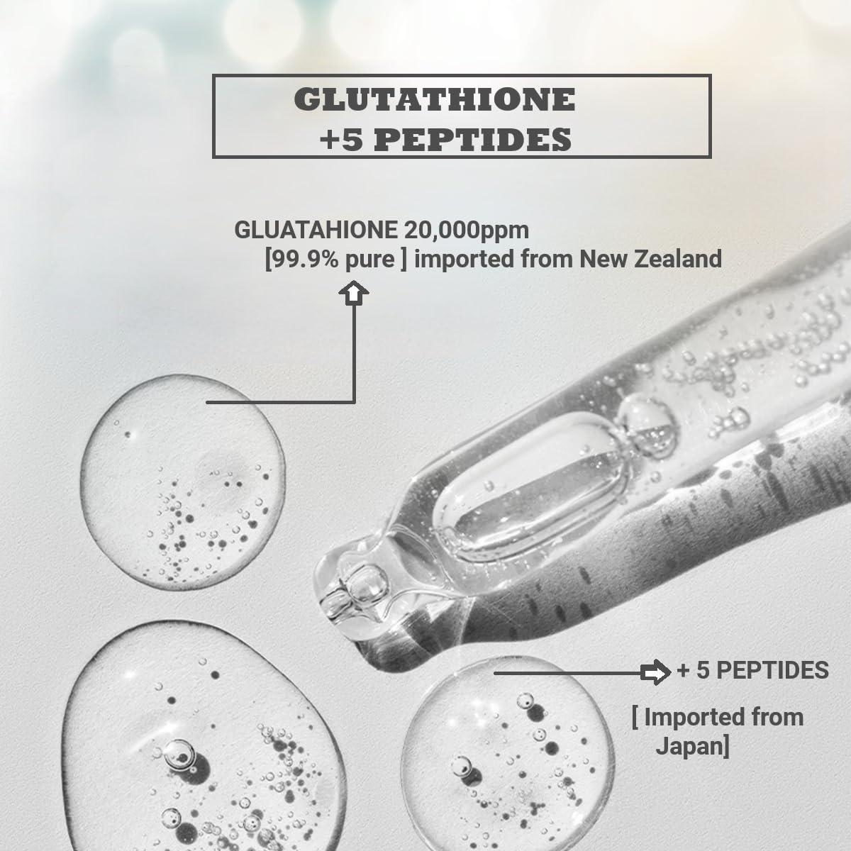 Glutathione Serum with 5+ Peptides - Brightening Anti-Hyperpigmentation  Face Serum - 20 000ppm for Dark Spots & Aging Signs - Niacinamide &  Hyaluronic Acid - 5 Serums in 1 | Buy Now with Express International  Delivery | GoSupps.com