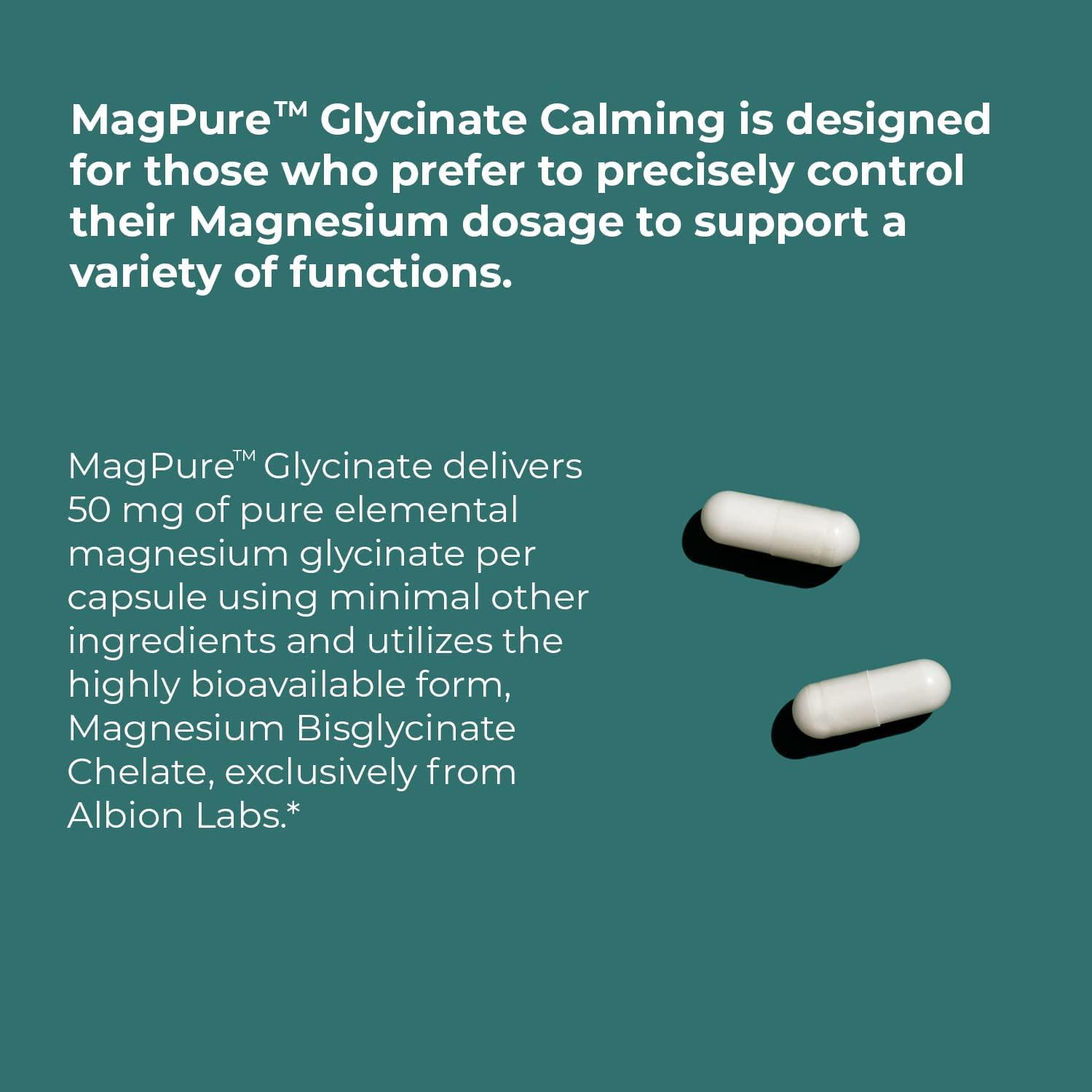 Jigsaw Health MagPure Glycinate 120 Capsules Premium Magnesium Supplement for Relaxation
