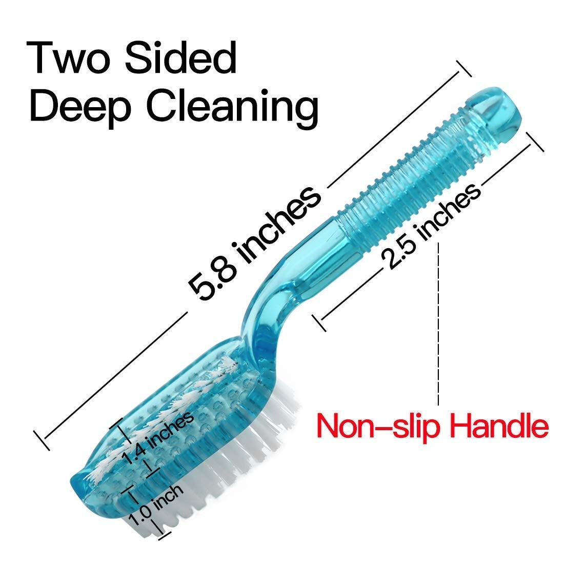 Two-sided Hand Nail Brushes - Plastic Finger Nail Brushes - 4 Pcs Clean  Hand Brushes For Nail Cleaning Scrubbing