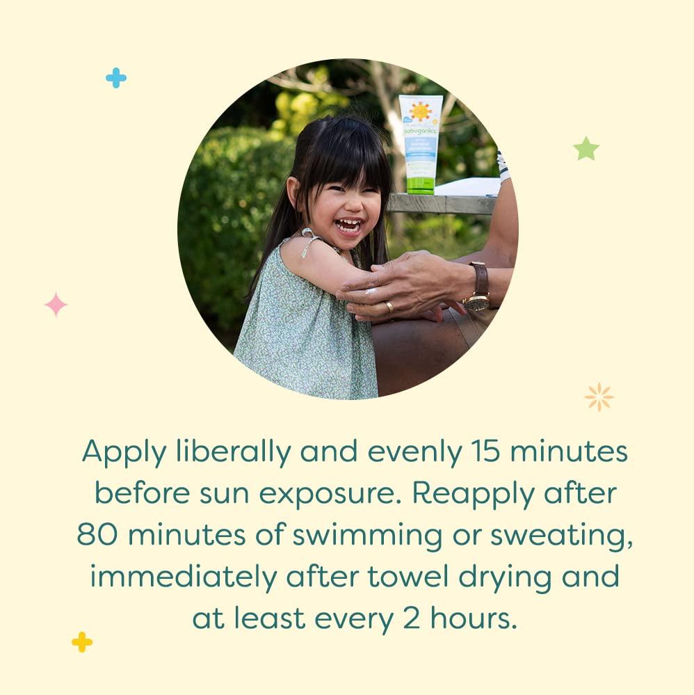 Babyganics SPF 50 Baby Sunscreen Lotion UVA UVB Protection Water