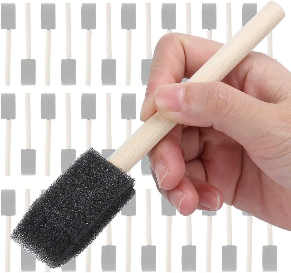 InfantLY Bright 10Pcs/Set Foam Paint Brushe, 1 inch Sponge Paint Brushes  Paint Sponges Foam Brushes