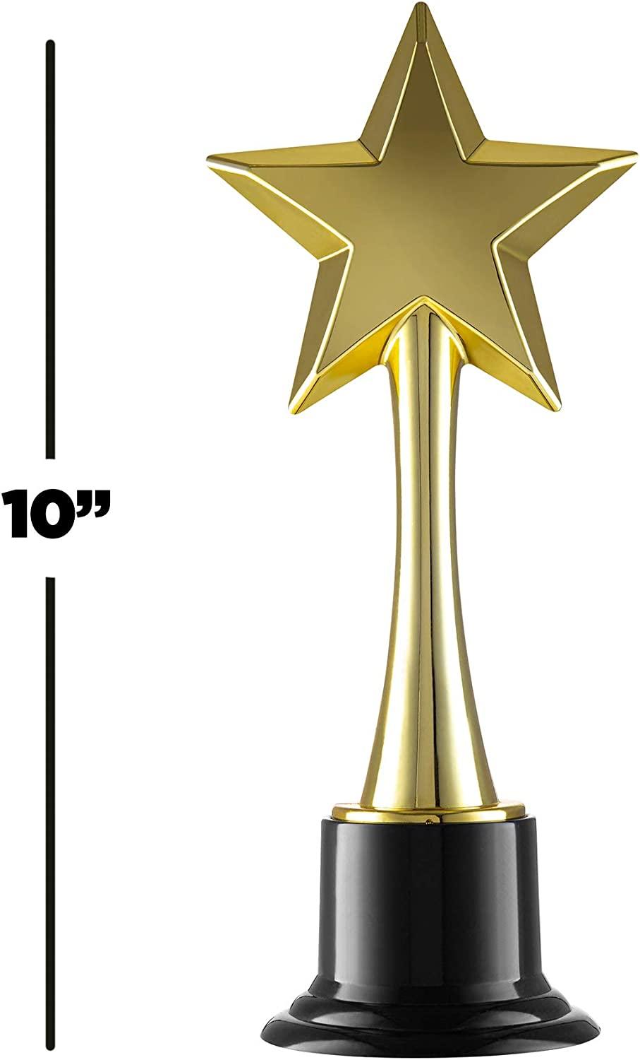 Prextex 10Inch Gold Star Award Trophy for Trophy Awards and Party