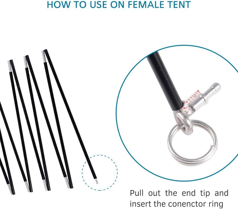 Aluminum tent outlet poles