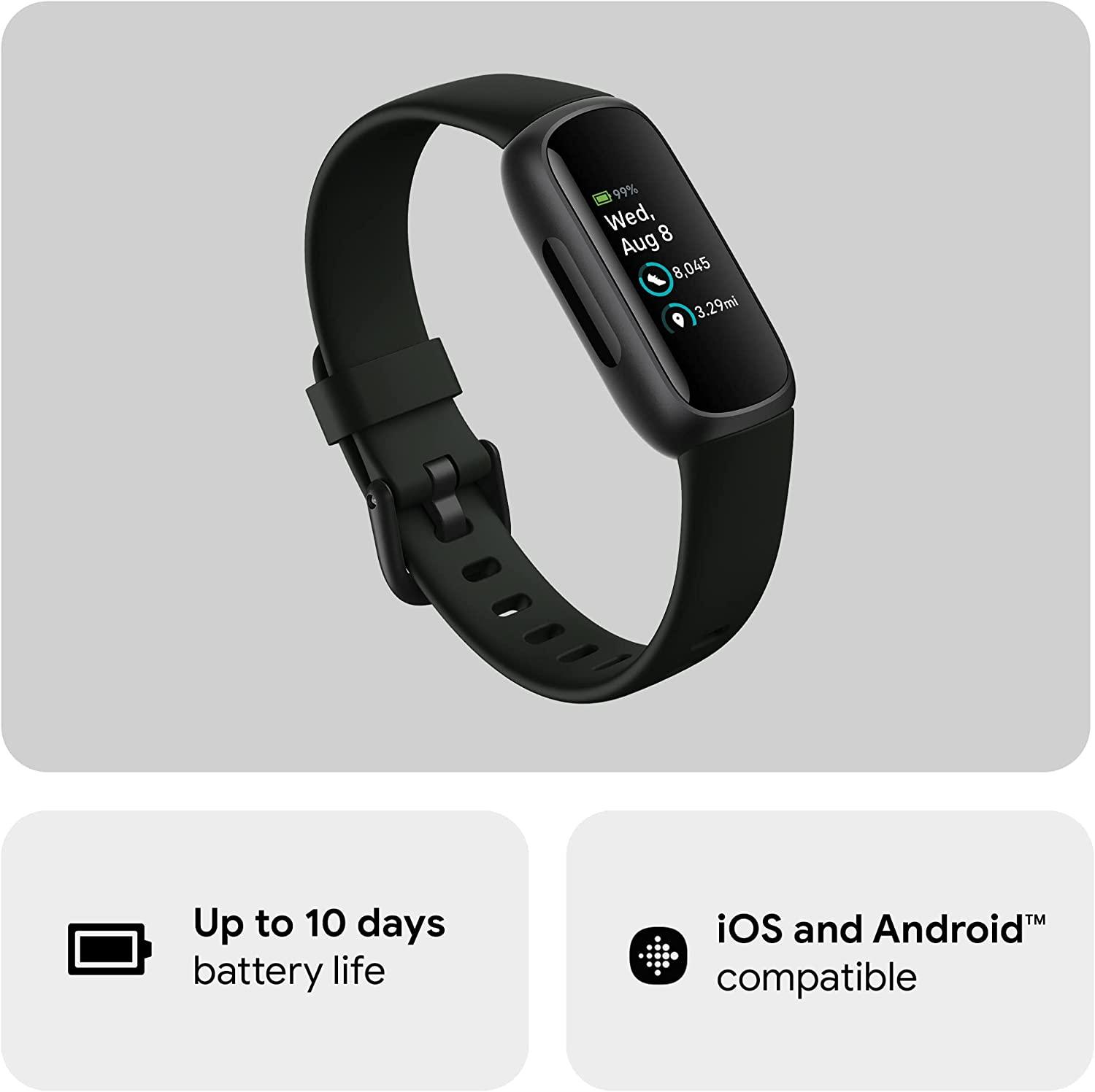 Fitbit Inspire 3 Health & Fitness Tracker with Stress