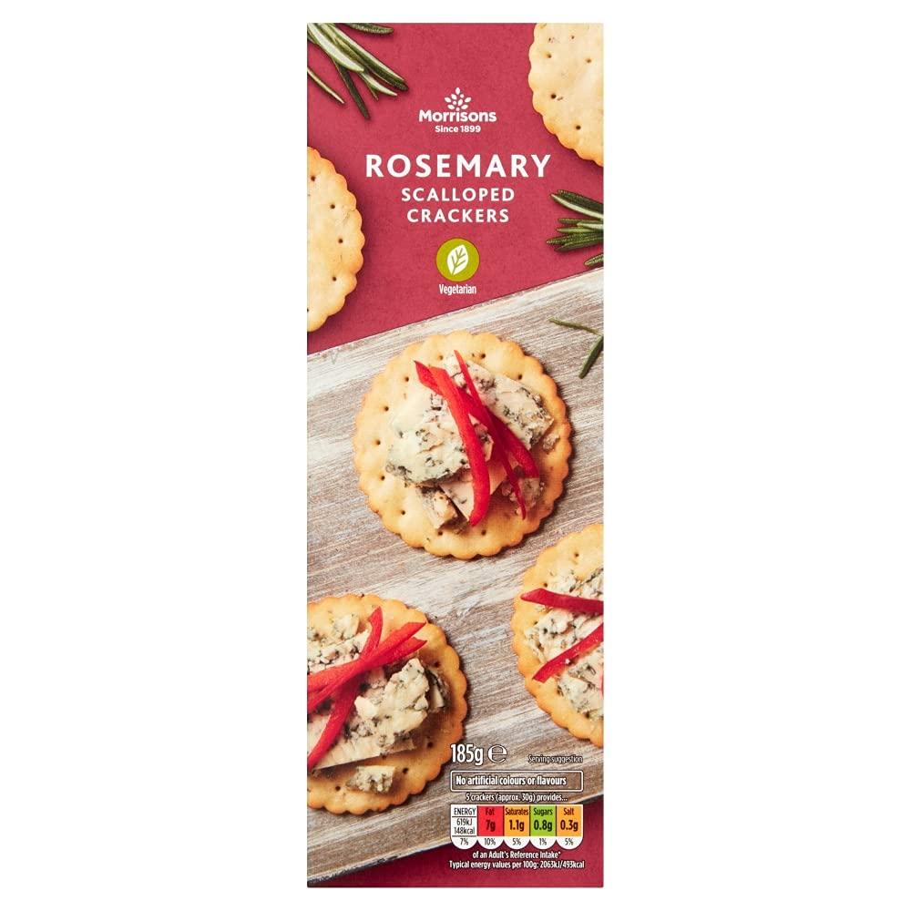 Morrisons Scalloped Rosemary Crackers 185 g x 8