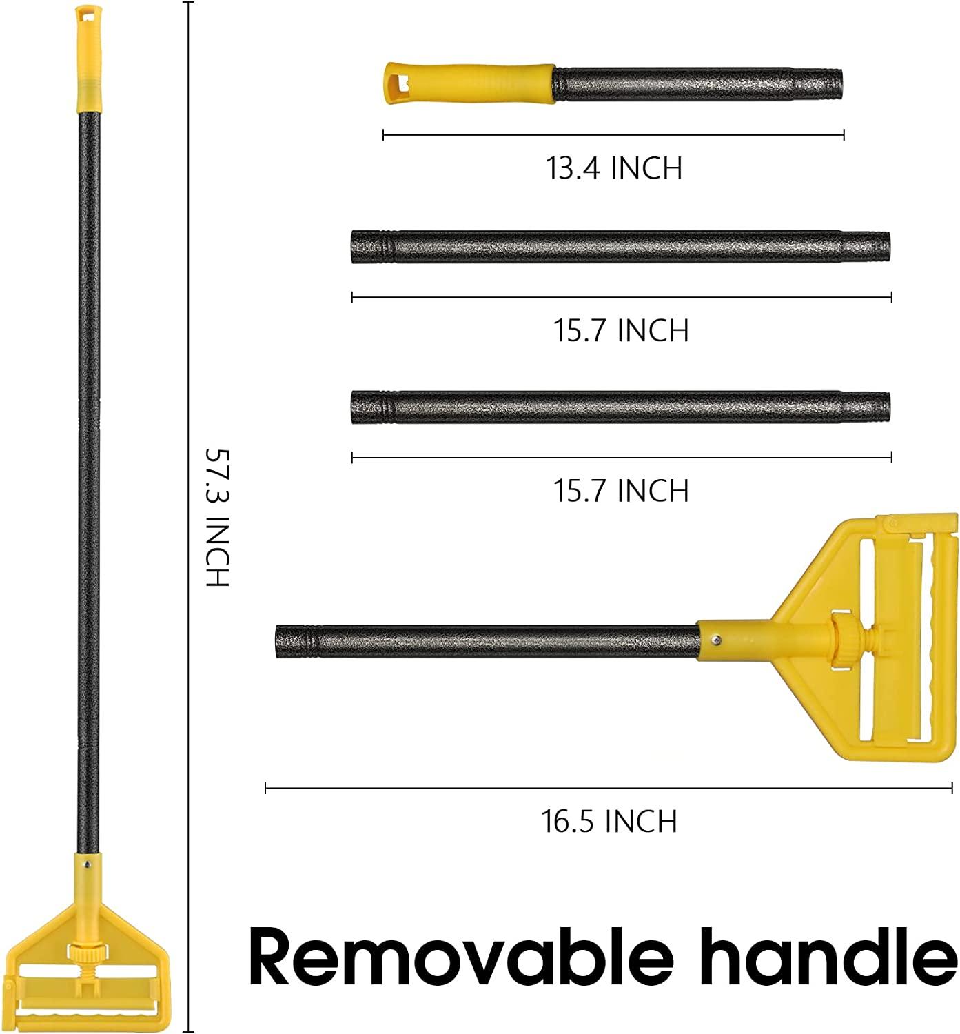 Commercial Heavy Duty 60 Metal Mop Handle Adjustable for Industrial & Household Cleaning