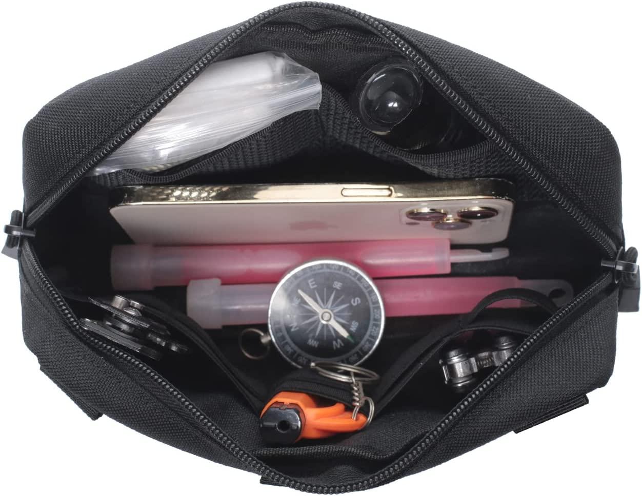 Tactical Molle Horizontal Admin Pouch MultiPurpose LaserCut EDC Tool