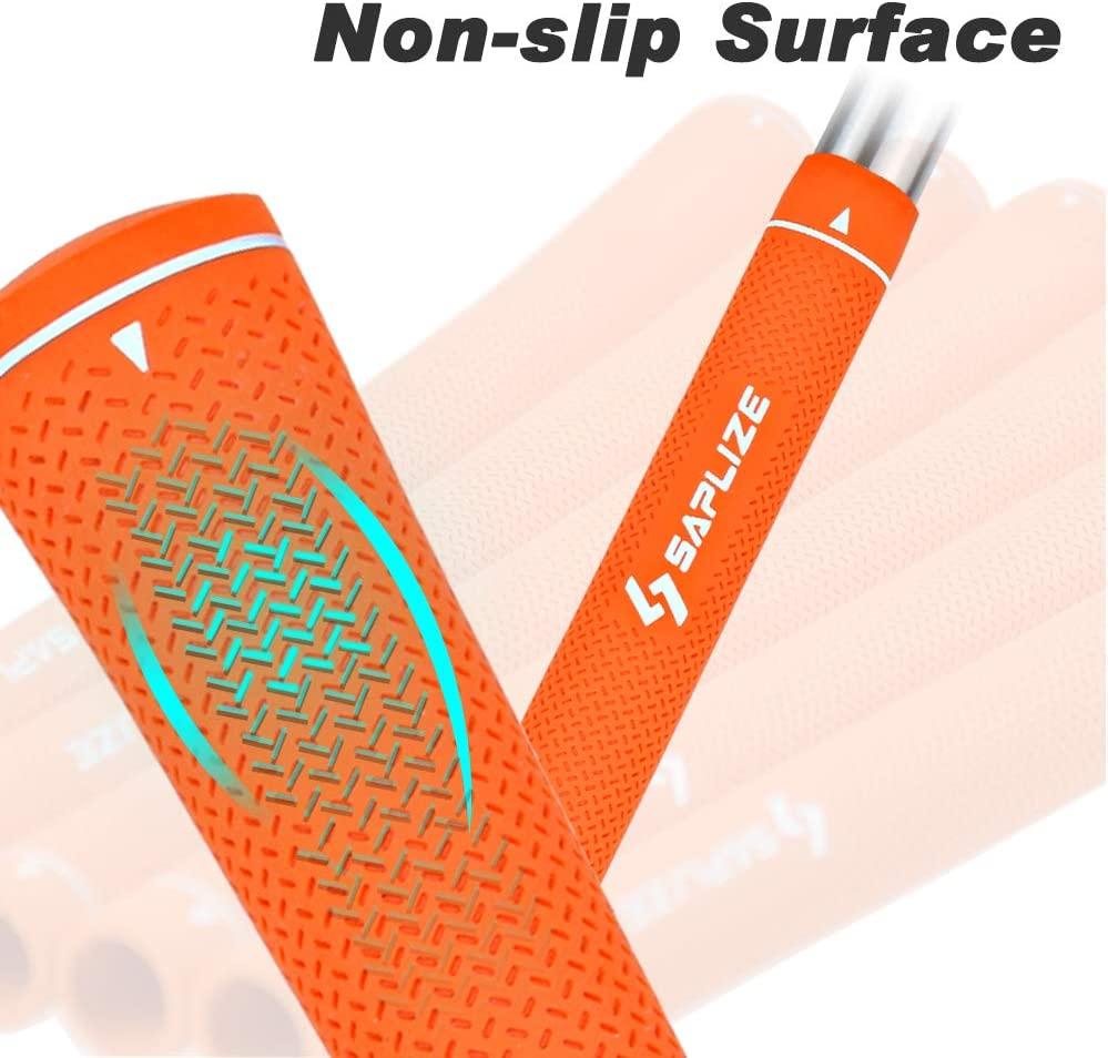 SAPLIZE CC02 Rubber Golf Grips Upgrade/Deluxe Kit 6 Colors Available AntiSlip Orange Grips