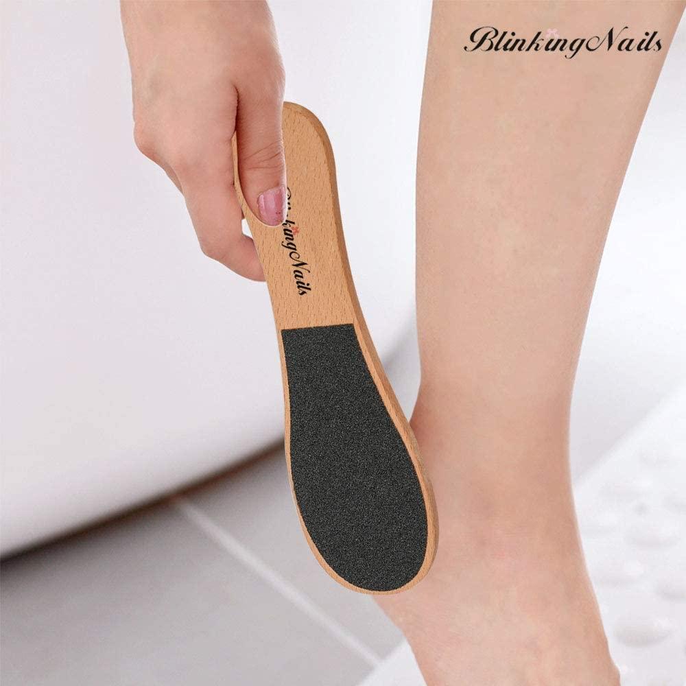Foot Dead Skin File,Wooden Double-Sided Foot File Callus Hard Dead Foot Skin  Care Remover Pedicure Cleaning Tool