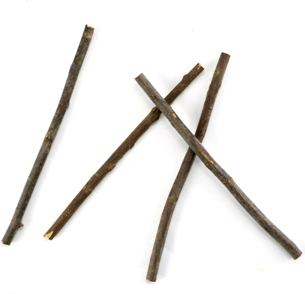 100Pcs Wood Sticks For Crafts 4�, 0.4-0.6 Inch In Diameter, Wood Log  Sticks, C