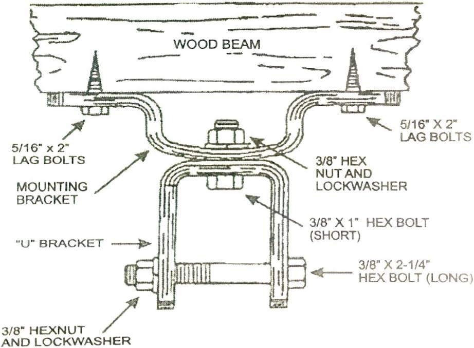 MaxxMMA Wood Beam Heavy Bag Hanger 360 Degree Swivel