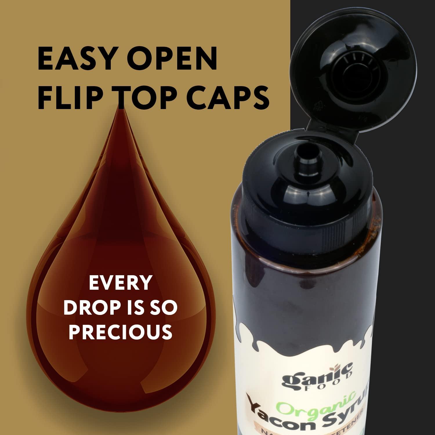 Organic Yacon Syrup by Ganic Food Low Calorie, Natural Sweetener Rich