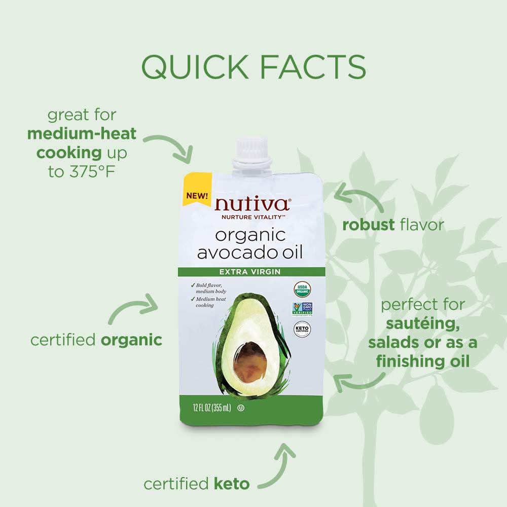 Nutiva Organic Avocado Oil Extra Virgin 12 fl oz (355 ml)
