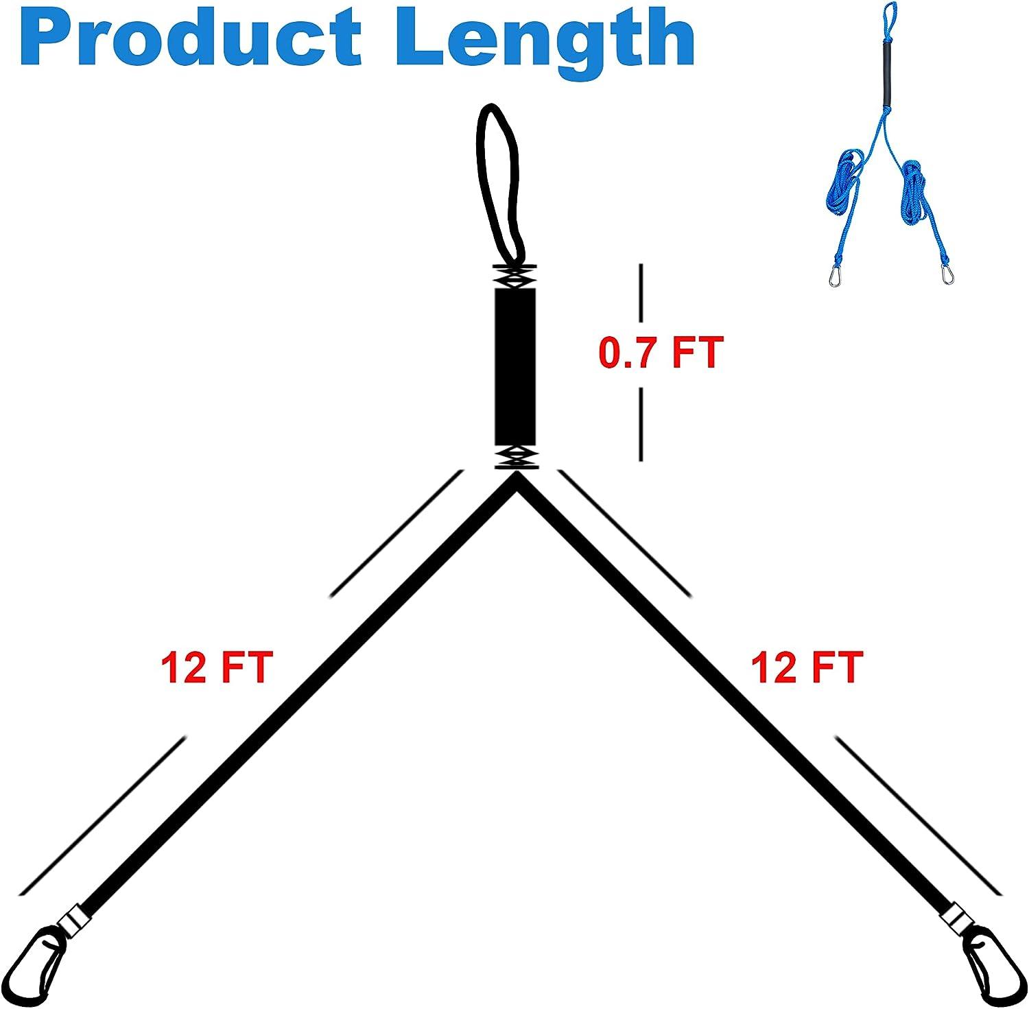 Water Ski Towable Tube Rope Connector Blue Tow Rope for Tubing