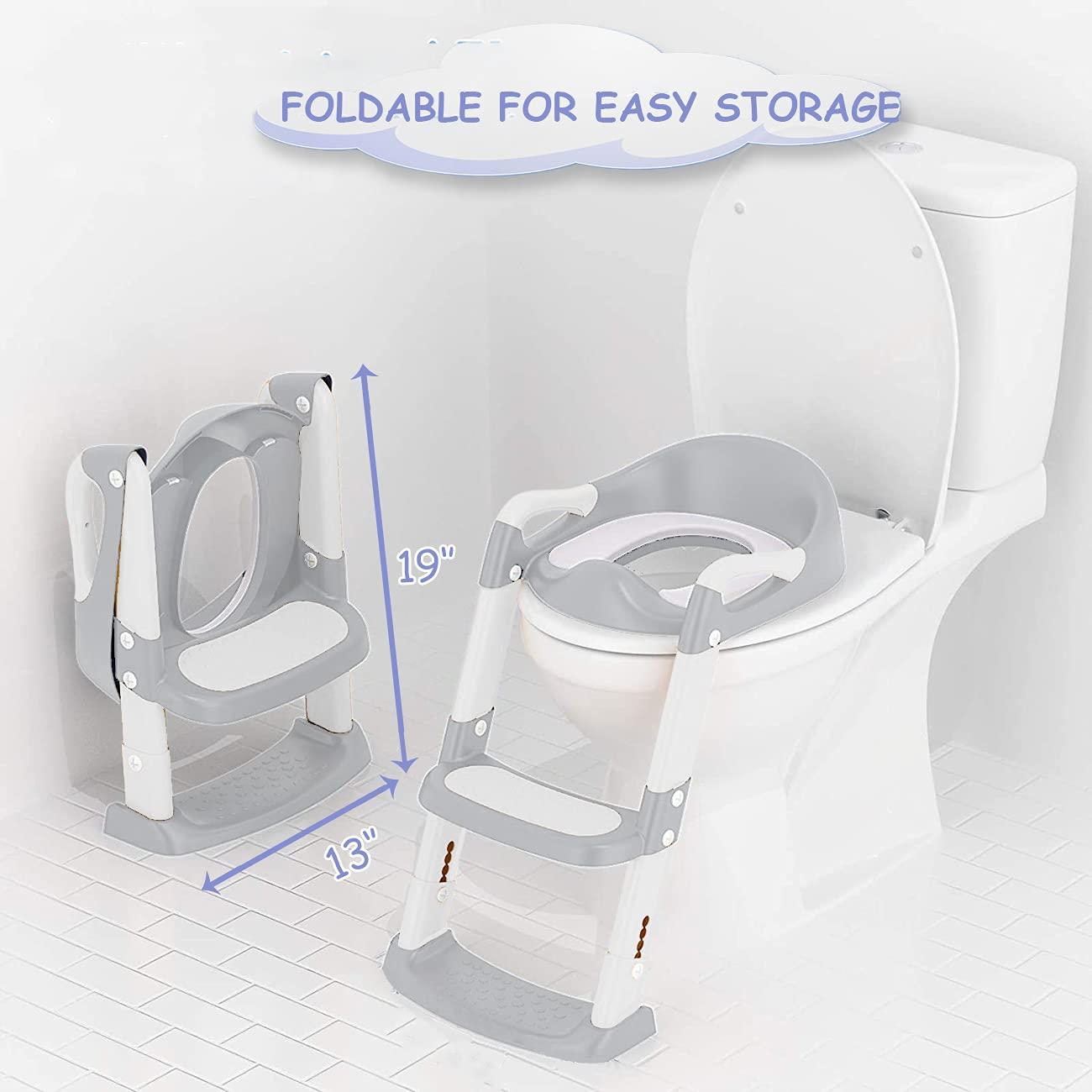 Potty Training Seat with Step Stool Ladder (2 Cushions Includ.), Potty