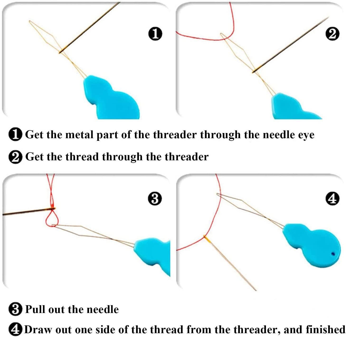  32 Pieces Needle Threaders, Plastic Needle Threader
