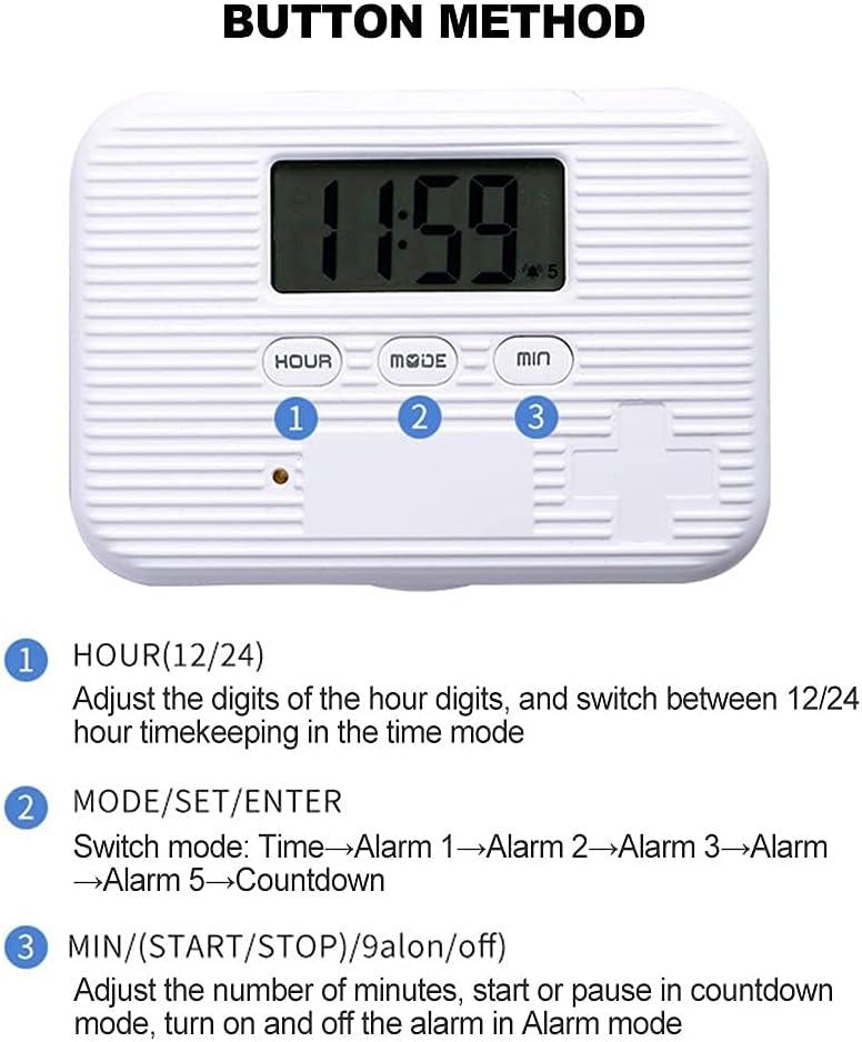 Smart 7-Day Pill Storage Box Electronic Timing Reminder Medicine Boxes Alarm Timer Pills Organizer Pill Drug Container - 66
