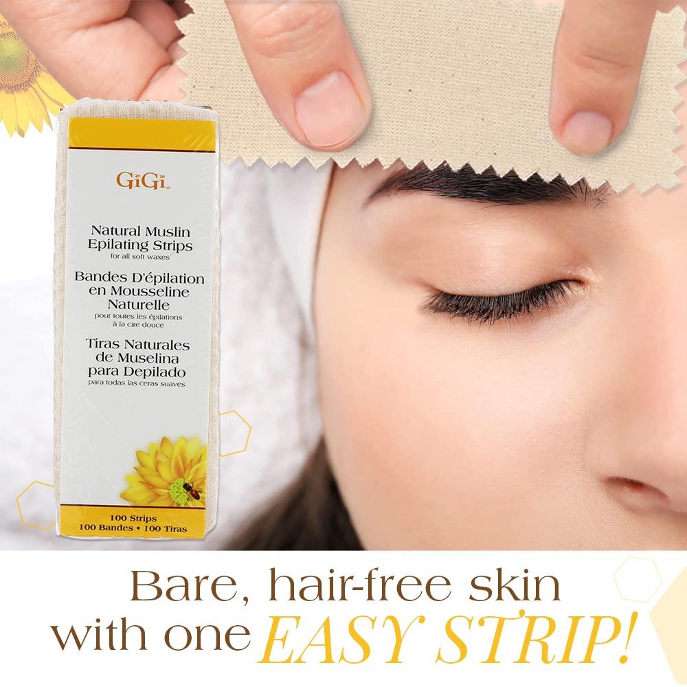 GiGi Small Natural Muslin Epilating Strips for Hair Waxing / Hair