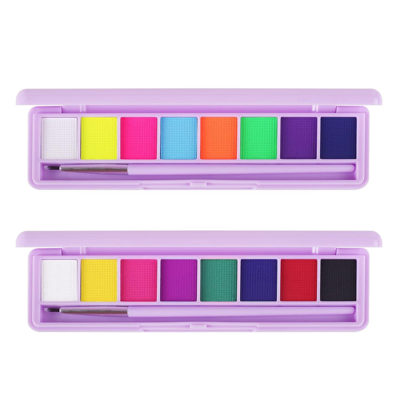 Water Activated Eyeliner Palette Matte And Uv Glow Graphic - Temu