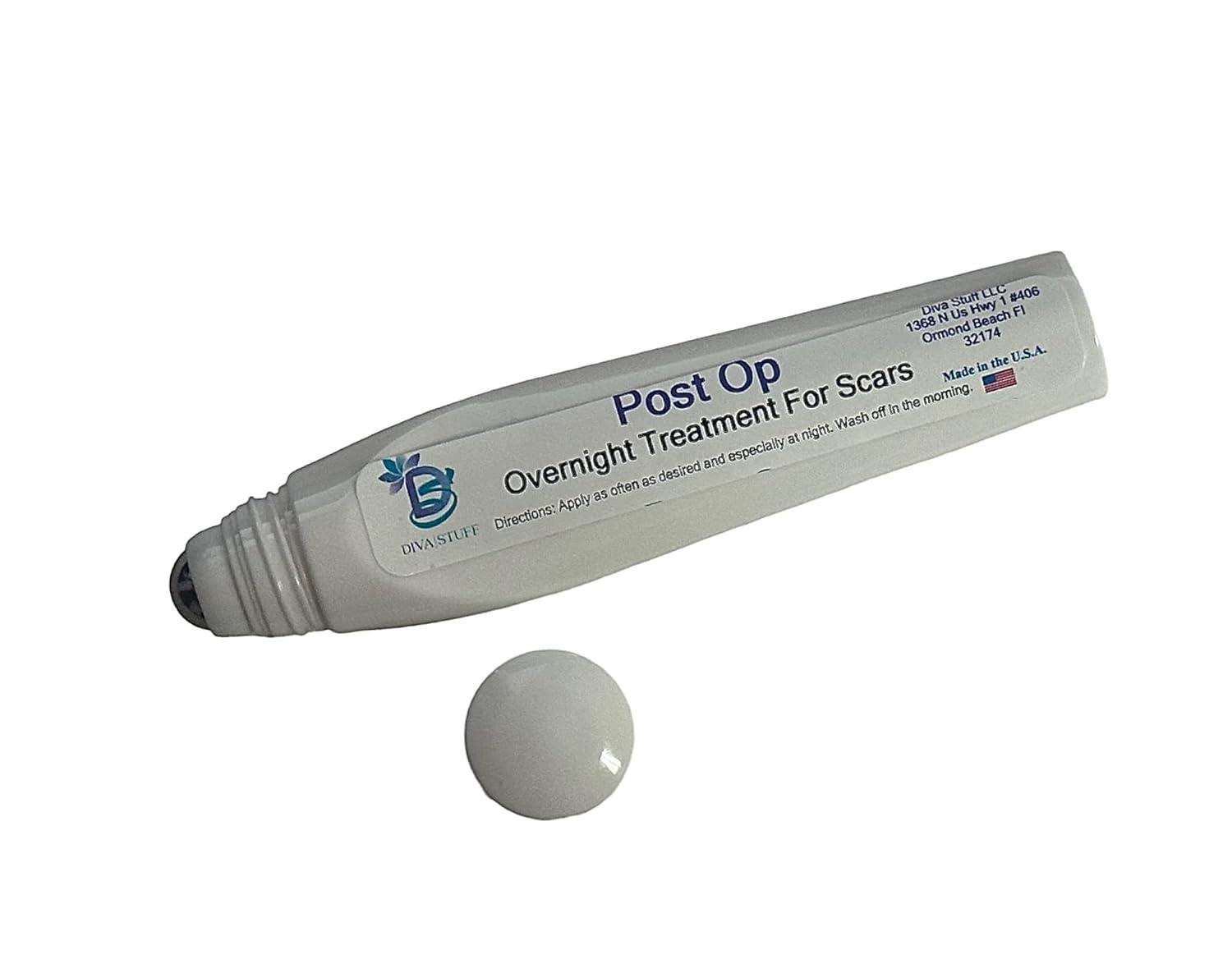 Post Op All Natural Silicone Based Scar Ointement Rollerball Applicator Day and Night Use Diva Stuff